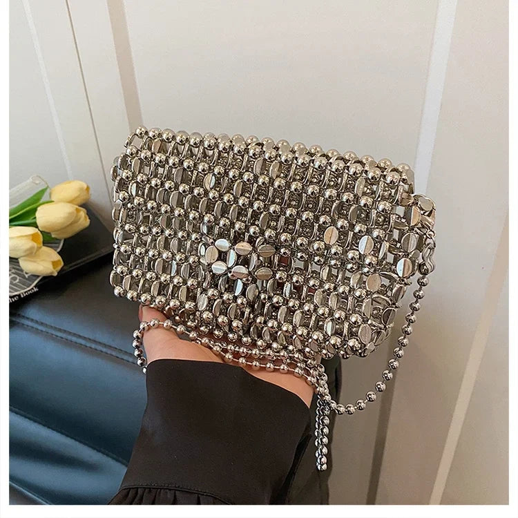 PU Sense of Luxury Solid Color Evening Bags Hollow Out Temperament 2025 Hot Sale Ladies Bags Versatile Fashion Shoulder Bags