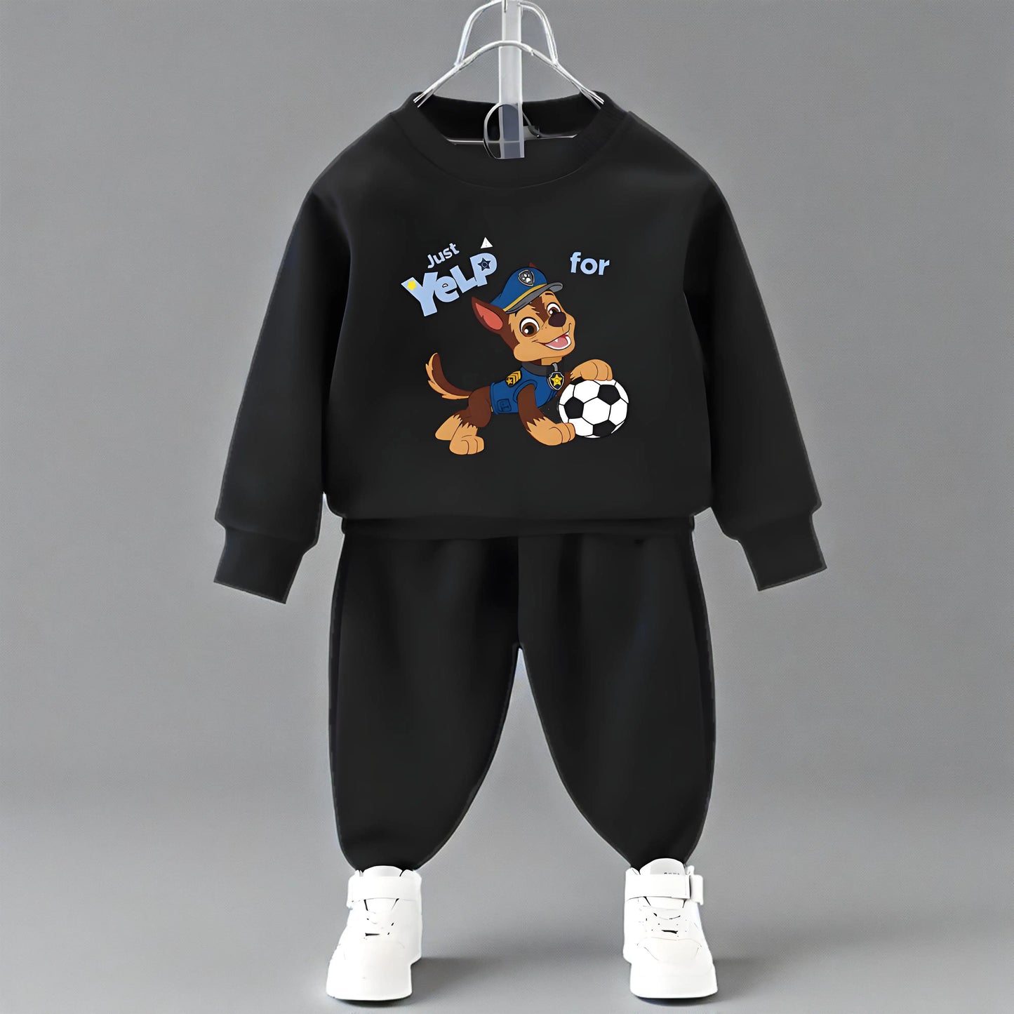Spring Fall Boys O Neck Pullover and Sweatpant Two Piece Set Children's Casual Hoodies Sets Kids Sport Clothes Suit
