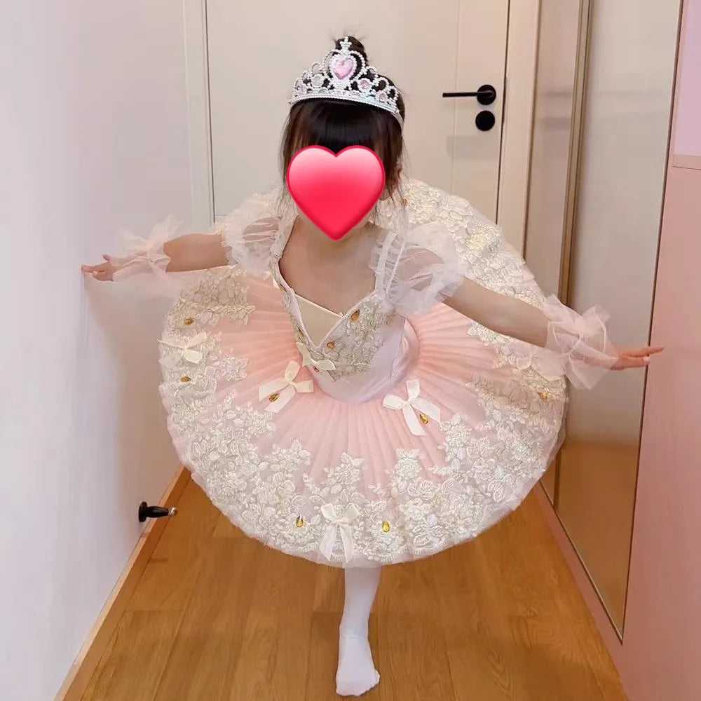 Summer Kids Ballet Dress Girls Children Clothes Princess Dress Women Ballet Tutu Dance Costumes Mother Daughter Outfit Vestido