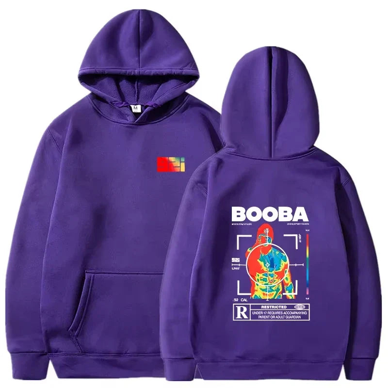 B2O Hoodies Men's Stylish Printed Long Sleeve Sweatshirts Women's Casual Harajuku Street Style Sweatshirts Pullovers Sudaderas