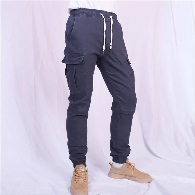 Motorcycle Riding Jeans Pants Elastic waist and ankle tied casual pants Soft And Casual Inset Gear Layer On Hips And Knees