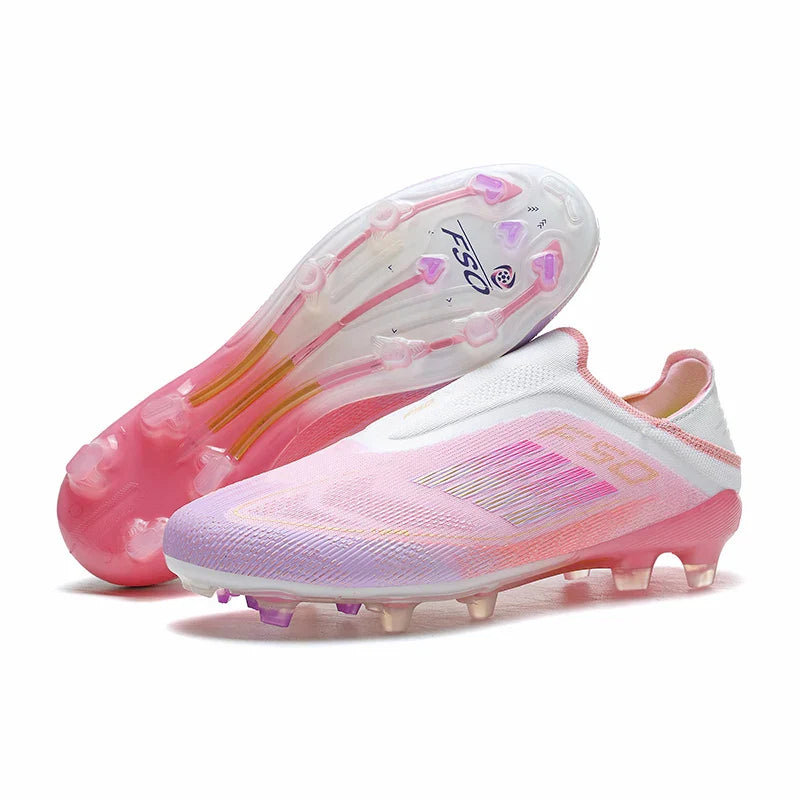 Men Football Boots Training Breathable Drop Shipping Match Sport Cleats Soccer Shoes FG Ultralight Long Spikes Indoor Sneakers