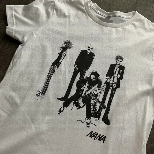 Harajuku Aesthetic Top Summer Nana Anime Kawaii Cartoon Graphic T Shirts Casual T-shirt Fashion Y2k T-shirt Female Clothes