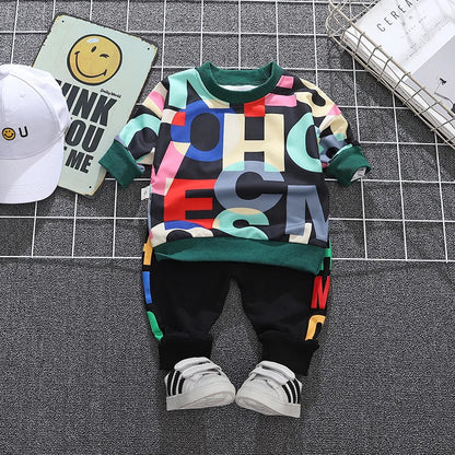 New Spring Autumn Baby Boys Clothes Outfits Children Casual Full T-Shirt Pants 2Pcs/Sets Toddler Sports Costume Kids Tracksuits