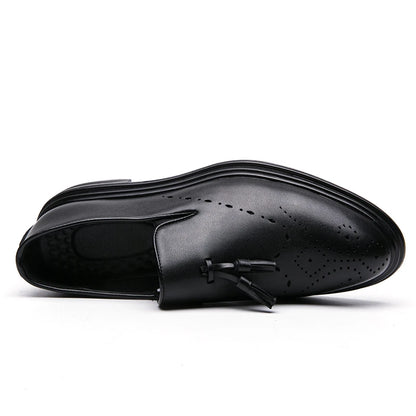 Brand Mens Leather Office Flats Wedding Banquet Luxury Loafers Comfortable Designer Oxfords Business Formal Korean Shoes for Men