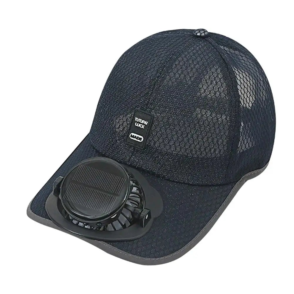Breathable Sunhat with Solar Fan Sun Block Baseball Hat with Solar Fan USB Charging Fan Outdoor Sunhats Sunscreen Sunshade Hats