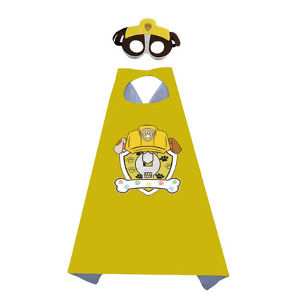 Anime Dog Patrol Cape Kids Cloak Eye Mask Marshall Chase Skye Zuma Rubble Rocky Cloak Children Cosplay Costume Halloween Costume