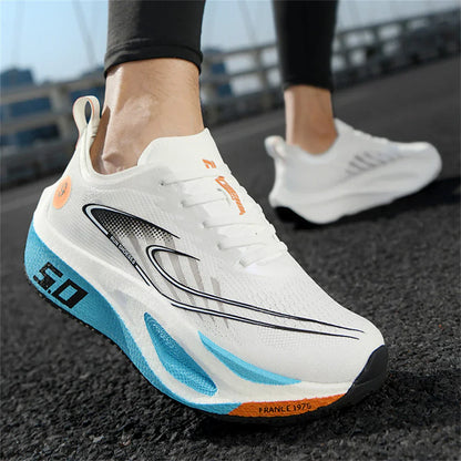Men's Lightweight Breathable Mesh Training Running Shoes - Non-Slip, Casual Athletic Sneakers for Outdoor Sports & Jogging