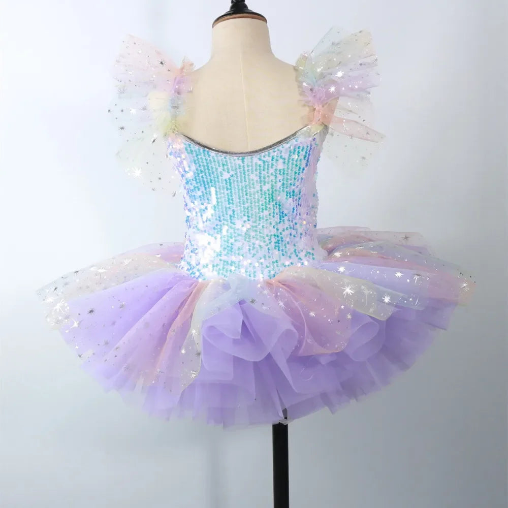 Summer Ballet Dance Dress Girl Stage Tutu Girls Dresses Costume Baby Clothing Robe Fille Kids Outfit Vestidos Children's Day