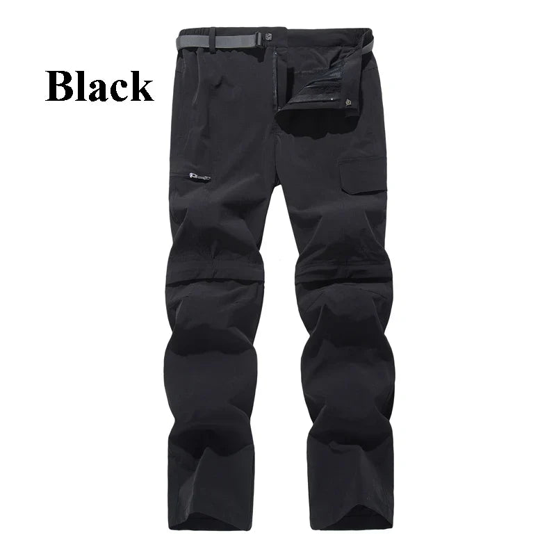 Fanuocetar Mens Removable Hiking Pants for Summer Quick Dry Camping Trekking Climbing Outdoor Scratch-resistant Stretch Pants