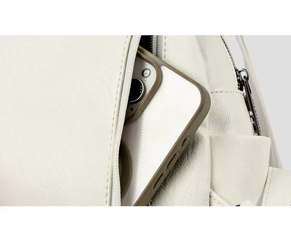 Women Leather Backpacks Zipper Female Chest Bag Travel Back Pack Ladies Bagpack Mochilas School Bags for Teenage Girls Sac A Dos