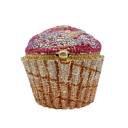 Daiwei Factory Wholesale Food Styling Metal Diamond Purse Luxury Crystal Bags Women's Rhinestone Evening Bags Handbag in Stock