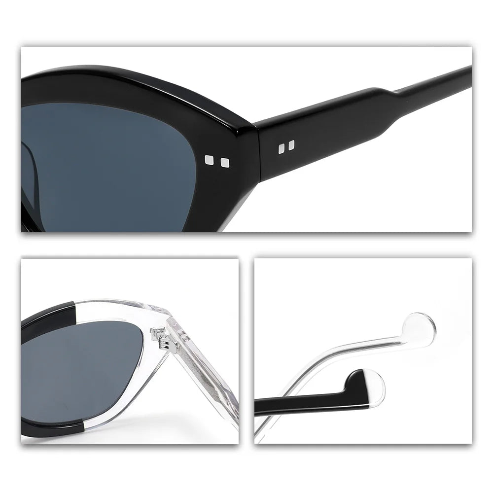 Beach Sunglasses Retro Asymmetric Square Frame UV400 for Men Women Polarized Summer Fashion Lightweight Travel