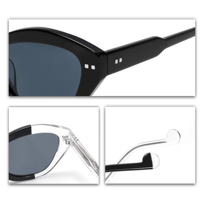 Beach Sunglasses Retro Asymmetric Square Frame UV400 for Men Women Polarized Summer Fashion Lightweight Travel
