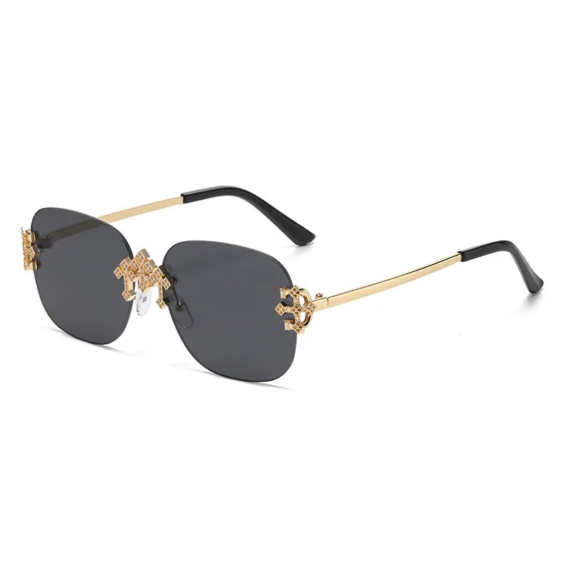 2025 New Frameless Sunglasses Women Men High-end Fashion Sunscreen Ladies Square Sun Glasses Alloy Legs Gafas De Sol UV400