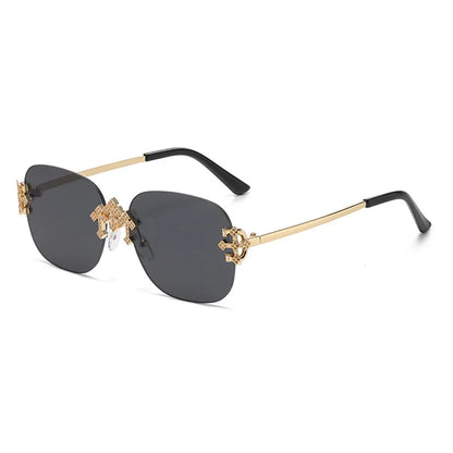 2025 New Frameless Sunglasses Women Men High-end Fashion Sunscreen Ladies Square Sun Glasses Alloy Legs Gafas De Sol UV400