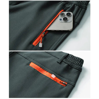 Men's Skiing Snow Pants Camping Fleece Lined Waterproof Winter Insulated Hiking Trekking Pant Outdoor Work Hunting