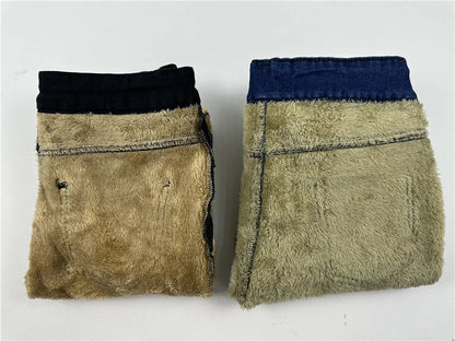 Winter Pencil Jeans Women Thicken Lamb Fluff Skinny Denim Pants High Waist Warm Lambwool Lined Stretch Vaqueros Big Size 34 Jean