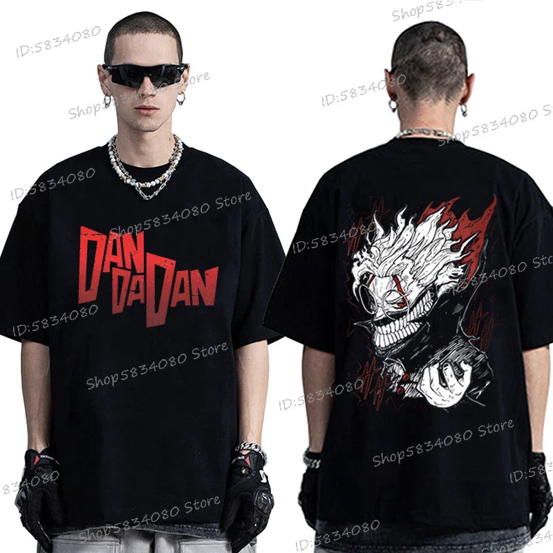 Dandadan Okarun T-shirt Men Women Japanese Anime Fashion Streetwear Top Retro Manga Men Clothes Anime Dan Da Dan Vintage Tshirts