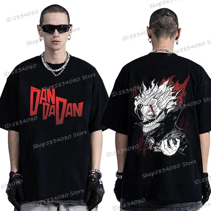 Dandadan Okarun T-shirt Men Women Japanese Anime Fashion Streetwear Top Retro Manga Men Clothes Anime Dan Da Dan Vintage Tshirts