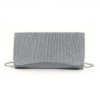Women Shiny Crossbody Bag Elegant Sparkle Shoulder Bags Clutch Bag Fashion Chain Tote Handbag Ladies Chic Evening Wedding Clutch