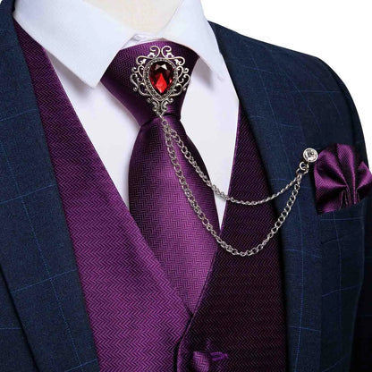New Teal Green Paisley Formal Dress Vest Men's Suit Vest Waistcoat Tie Brooch Pocket Square Set for Tuxedo