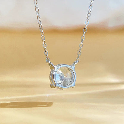 PureNew 1-5ct Full Shape Moissanite Necklace For Women S925 Silver Plated 18k Gold D Color VVS1 Women's Moissanite Chain Gift