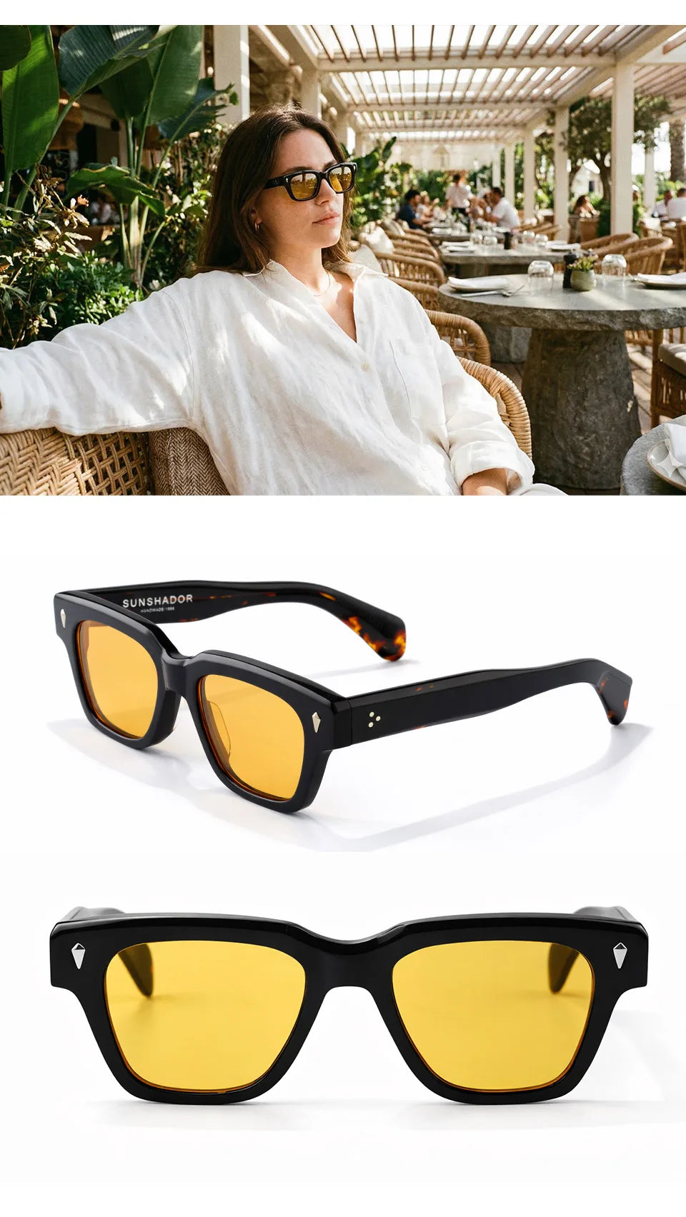 Luxury Brand Original Top Quality Sunglasses Handmade Acetate Men Gafas De Sol Designer Women Outdoor UV400 Protective SUN GLASS