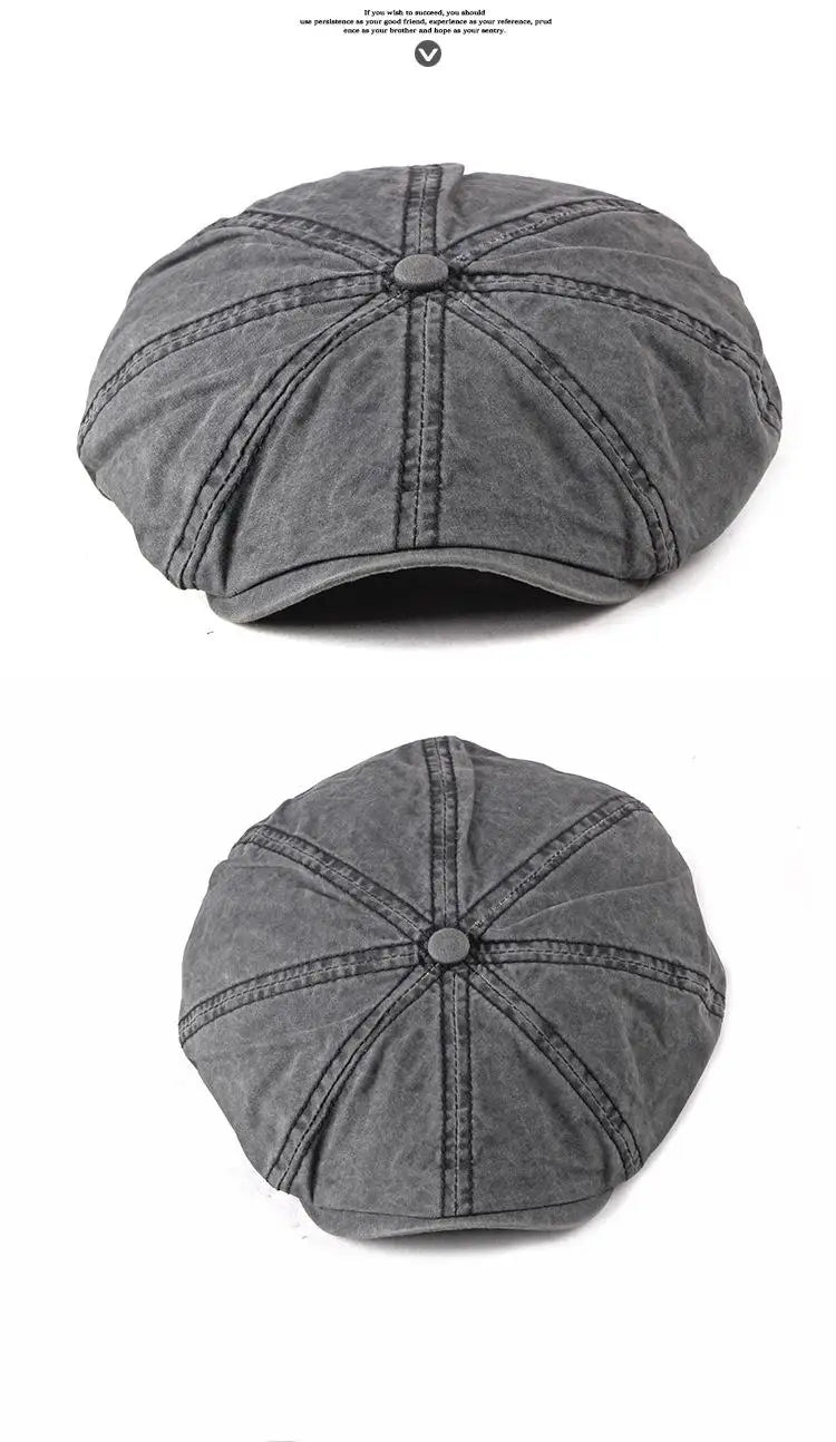 Men's Women's Beret Hat New Fashion Newsboy Caps Outdoor Streetwear Washed Denim Peaked Cap Casual Vintage Boina Hatss