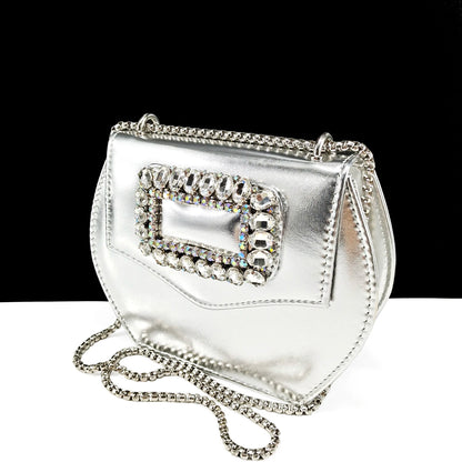 Italian Design Rhinestone-encrusted Ladies Party Shoes And Special Bag Women High Heels Wedding Dual Purpose Bag