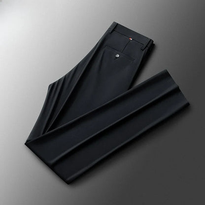 Brand Clothing 2026 Summer High Stretch Men's Casual Pants Quick Dry Business Straight Pants Thin Formal Suit Trousers Male 40