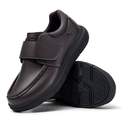 Wide Fit Men's Leather Shoes Diabetic Walking Shoes Oxford Shoes Formal Business Shoe Comfortable All Day Wear