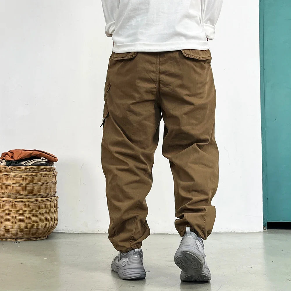 High Quality Cargo Pants Japanese Streetwear Baggy Pants For Men Plus Size Cotton Joggers Harajuku Fashions Casual Trousers