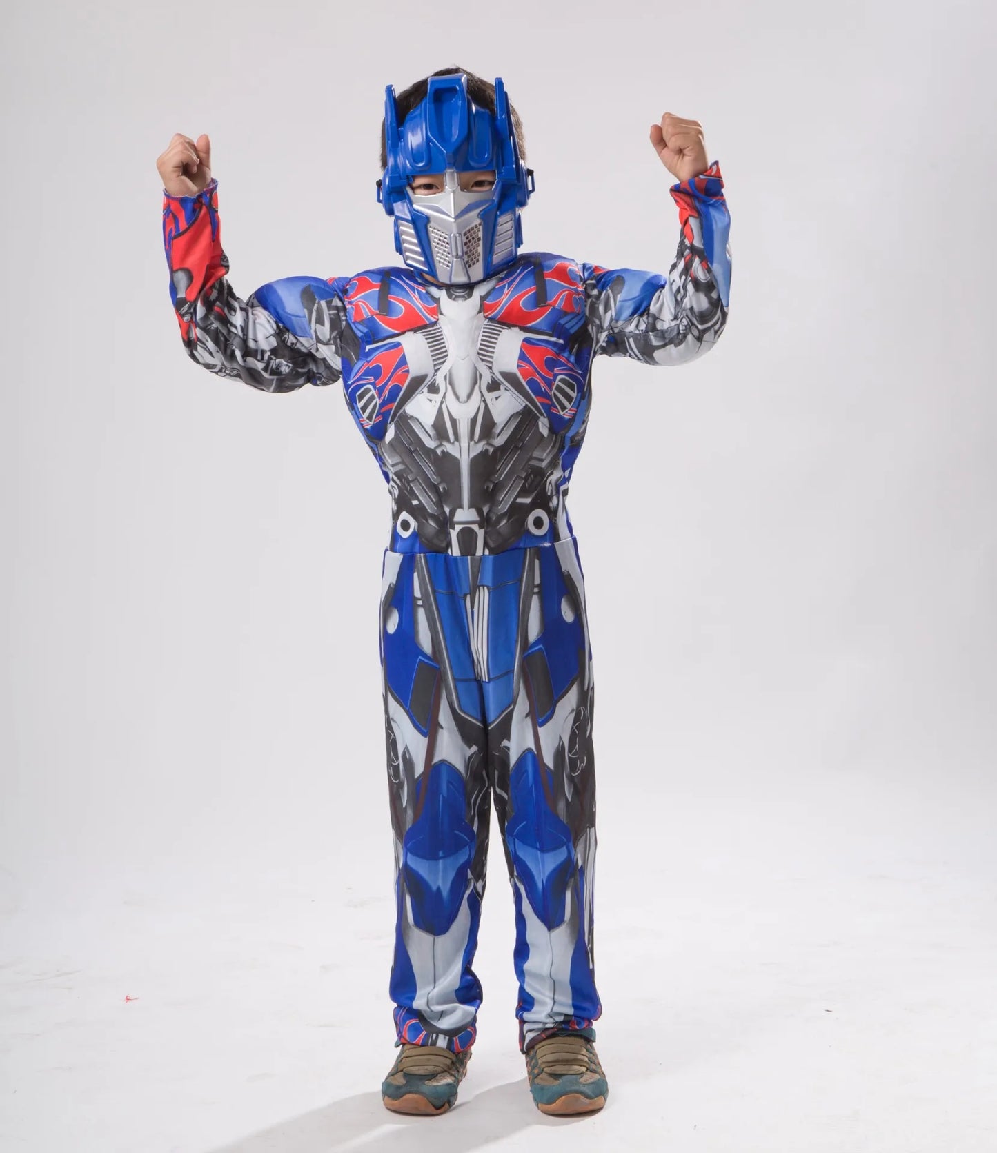 Halloween Boys Purim Optimus Muscle Prime Costume Robot Cars Jumpsuit Boy Superhero Book Week Child Fancy Dress