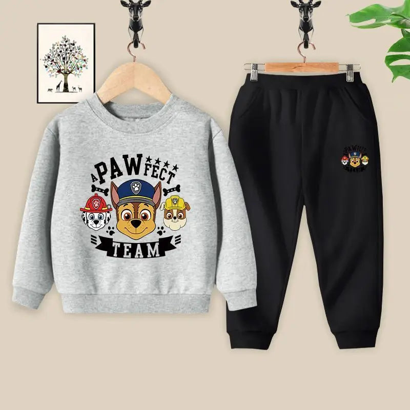 Spring Autumn Children's Clothing Sets Boys O Neck Pullover and Long Pant Two Piece Suit Kids Thin Sweatsuits
