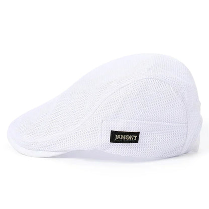 Summer Mens Hats Breathable Mesh Newsboy Caps Outdoor Baker Boy Boinas Cabbie Hat Fashion Driving Flat Cap For Women