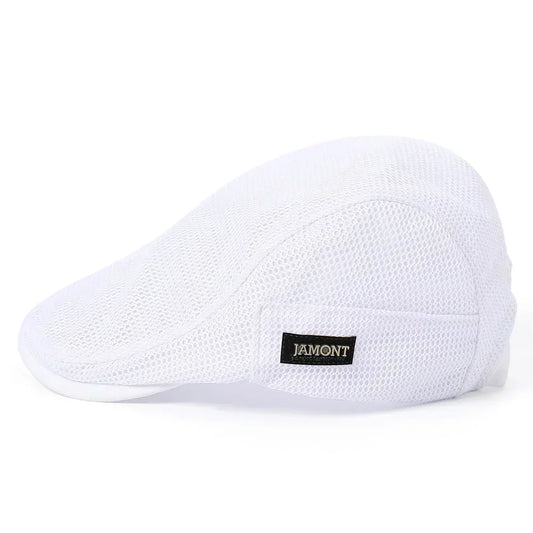 Summer Mens Hats Breathable Mesh Newsboy Caps Outdoor Baker Boy Boinas Cabbie Hat Fashion Driving Flat Cap For Women