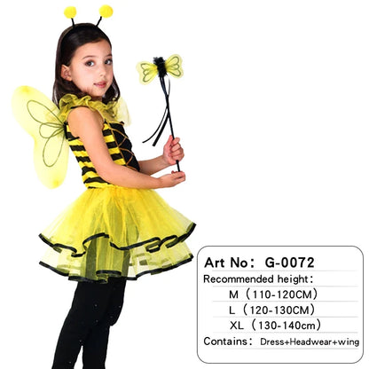 Children's Halloween costumes Girl animal insects dress up to perform bee Polka order ladybug beer show costumes