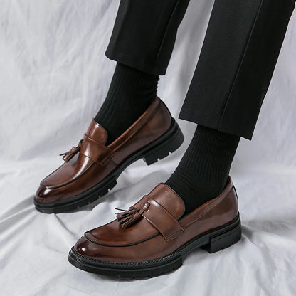 Zapatos De Hombre Loafers Men's Tassel Slip-On Comfortable Men Leather Shoes Casual Shoes Fashion Oxford Shoes Large Size 38-47