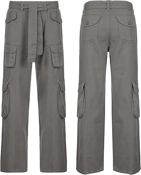 Women's Pants Gothic Punk Baggy Vintage Kawaii Trousers Bandage Low Waist Cargo Pants Grunge Green Zipper Jeans Korea Sweatpants