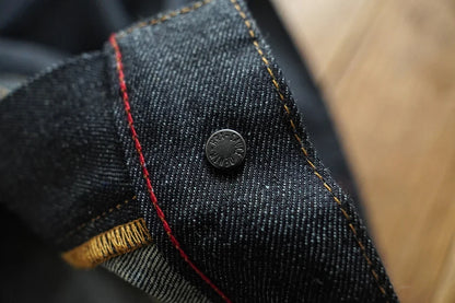 Summer Sanforized Selvedge Denim Jeans Cotton-ramie Men's Jeans Loose Fit High Rise 10oz