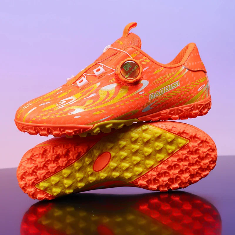 Kids Soccer Cleats Football Shoes Studs Non Slip Breathable Lightweight Training Sports Boys Girls Children Football Match Boots