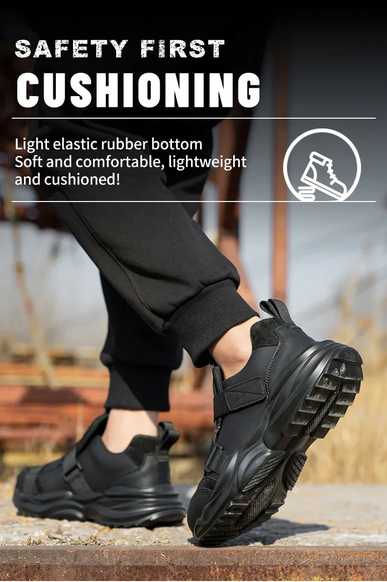 Lightweight Fashion 2024 Safety Shoes For Men Anti-smash Anti-puncture Work Sneakers Steel Toe Shoes Male Work Boots Protective