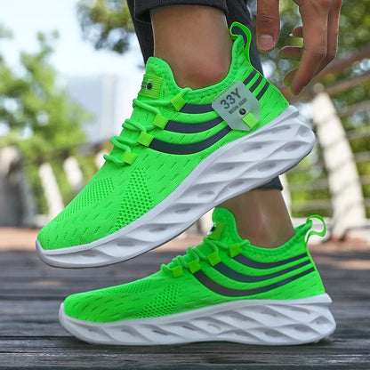 2025 Men Running Shoes Lightweight Sports Shoes Mesh Breathable Casual Running Shoes Women Anti Slip Outdoor New Product Launch