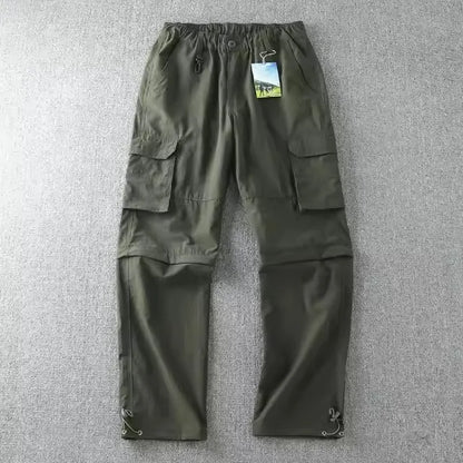 Men Quick-dry Outdoor Pants 2026 Spring Summer Thin Double-used Loose Pants Hiking Shorts Travel Climbing Fishing Trousers Women