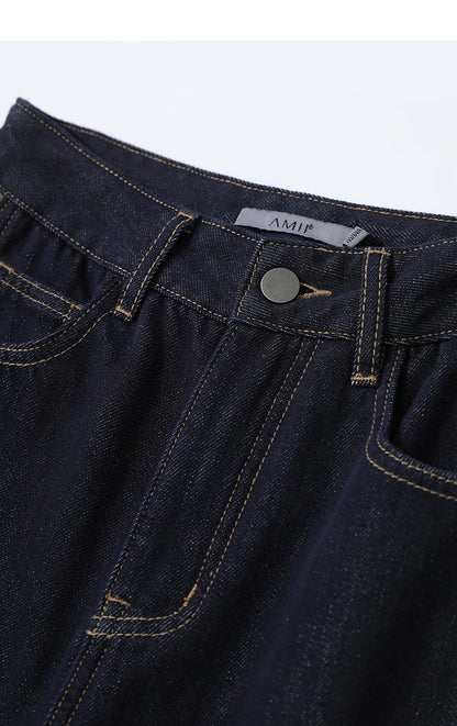 Jeans Pants For Woman 2025 Winter New Cotton Warm Medium And Low Waist Pants Wide Leg Loose Denim Trousers Women 12544157