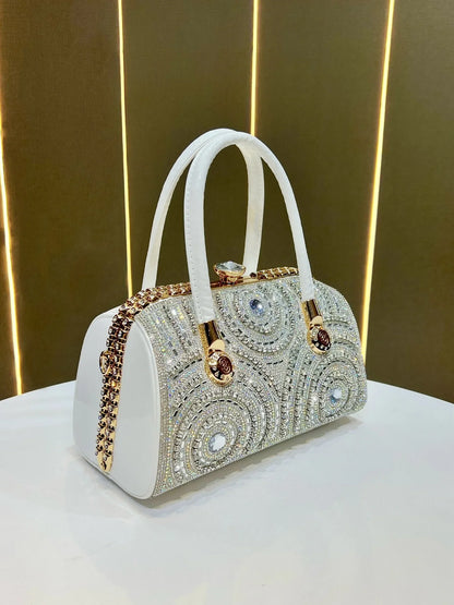 New Dinner Handbag Luxury Brand Diamond-encrusted Sparkling Dinner Party Handbag Fashion Trend Women's Shoulder Crossbody Bag