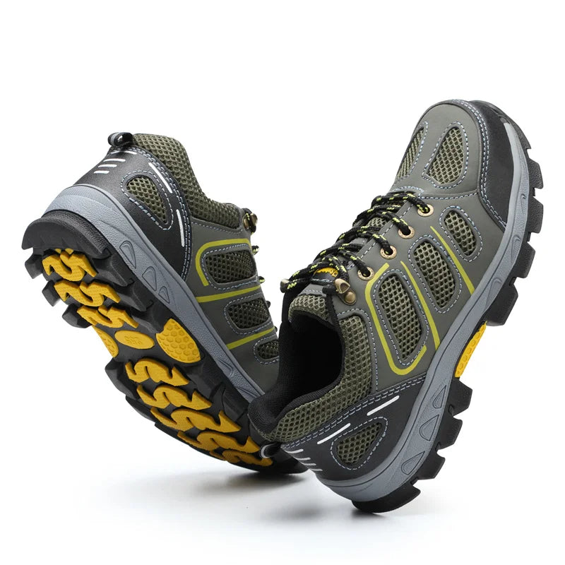 2022 Latest Summer Safety Work Shoes For Men Breathable Indestructible Steel Toe Boots Male Footwear Anti-smash Hiking Shoes