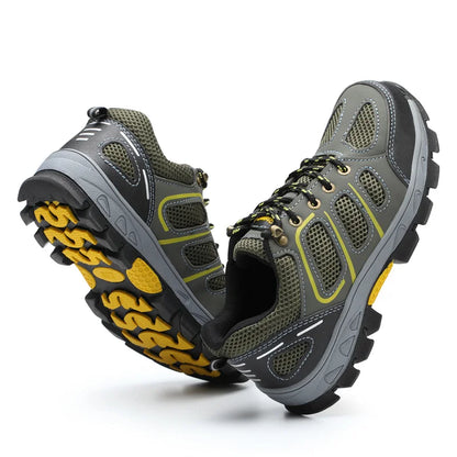 2022 Latest Summer Safety Work Shoes For Men Breathable Indestructible Steel Toe Boots Male Footwear Anti-smash Hiking Shoes