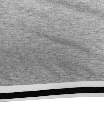 EUROPEAN AND AMERICAN MEN'S SUMMER MEN'S LOOSE SET SHORT SLEEVED SHORTS SPORTS CASUAL ROUND NECK TWO-PIECE SET MEN'S S-3XL